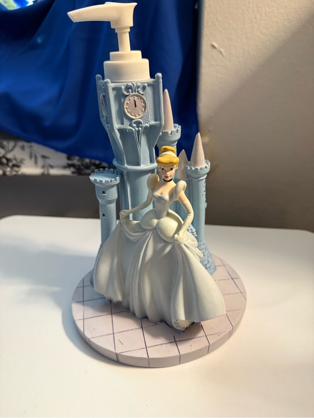 Disney Cinderella Castle lotion dispenser  in Light Blue and White